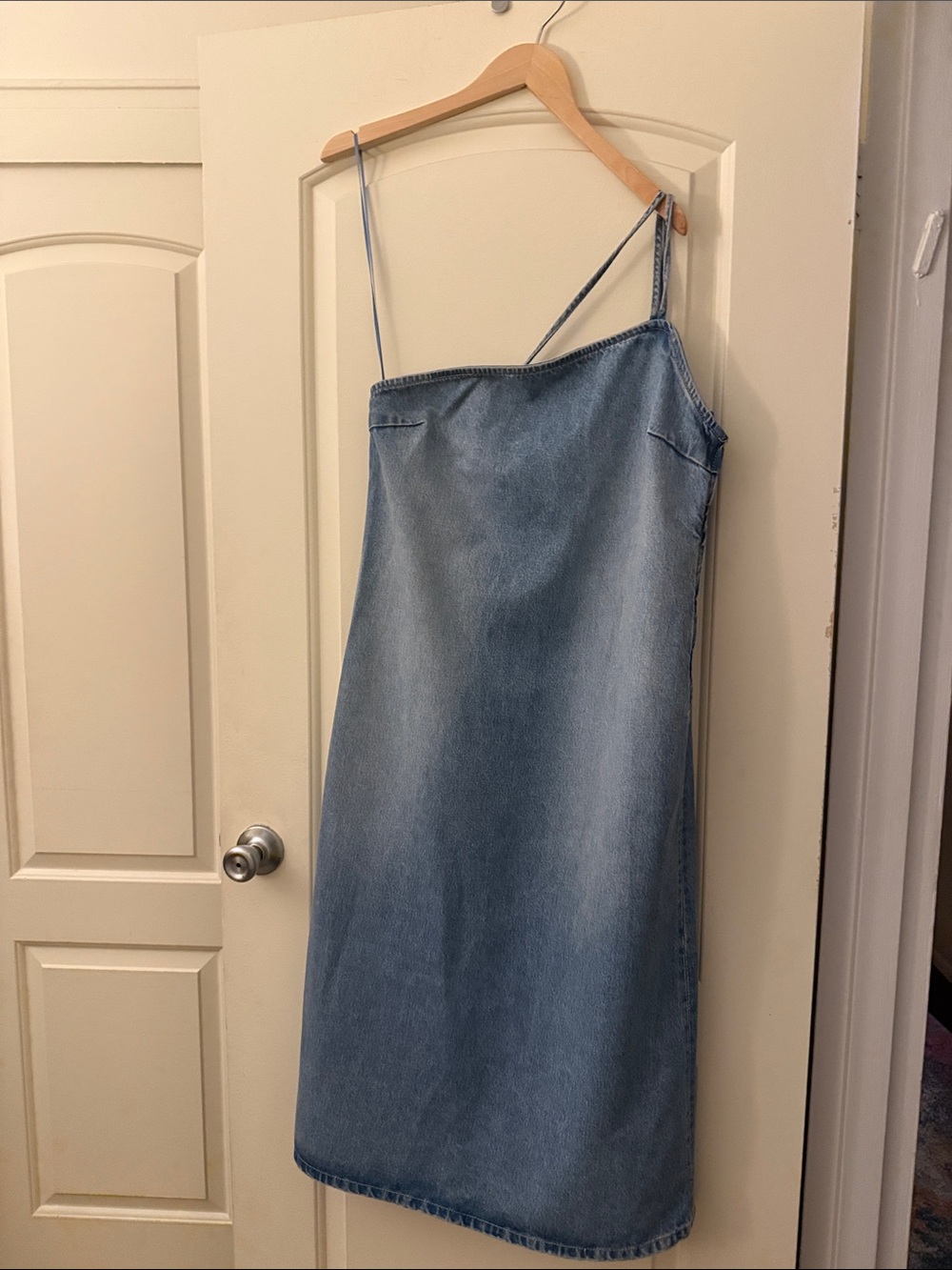 Zara Light Blue Denim Midi Dress  Item runs small